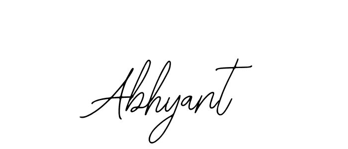 Design your own signature with our free online signature maker. With this signature software, you can create a handwritten (Bearetta-2O07w) signature for name Abhyant. Abhyant signature style 12 images and pictures png