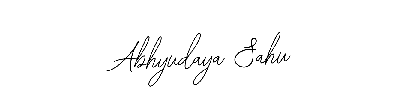 You should practise on your own different ways (Bearetta-2O07w) to write your name (Abhyudaya Sahu) in signature. don't let someone else do it for you. Abhyudaya Sahu signature style 12 images and pictures png