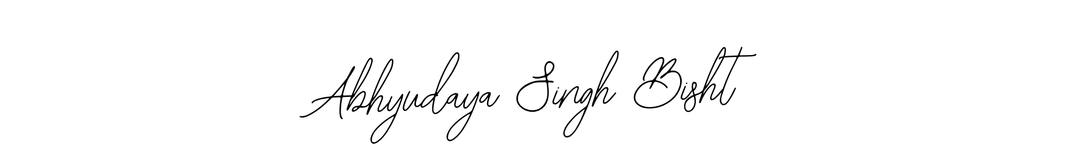 Also we have Abhyudaya Singh Bisht name is the best signature style. Create professional handwritten signature collection using Bearetta-2O07w autograph style. Abhyudaya Singh Bisht signature style 12 images and pictures png