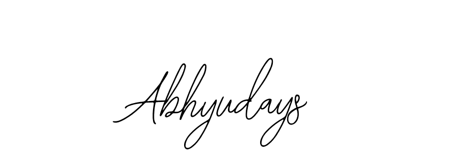 Design your own signature with our free online signature maker. With this signature software, you can create a handwritten (Bearetta-2O07w) signature for name Abhyudays. Abhyudays signature style 12 images and pictures png