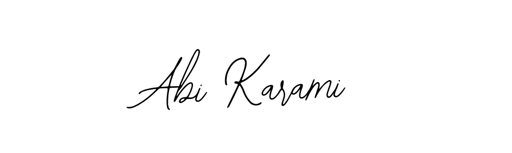 You should practise on your own different ways (Bearetta-2O07w) to write your name (Abi Karami) in signature. don't let someone else do it for you. Abi Karami signature style 12 images and pictures png