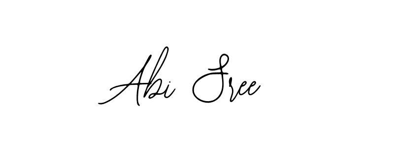Use a signature maker to create a handwritten signature online. With this signature software, you can design (Bearetta-2O07w) your own signature for name Abi Sree. Abi Sree signature style 12 images and pictures png