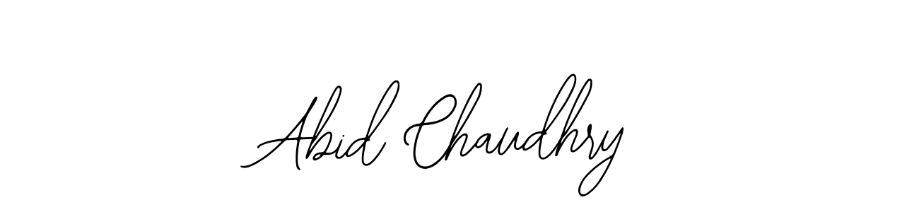 How to make Abid Chaudhry name signature. Use Bearetta-2O07w style for creating short signs online. This is the latest handwritten sign. Abid Chaudhry signature style 12 images and pictures png