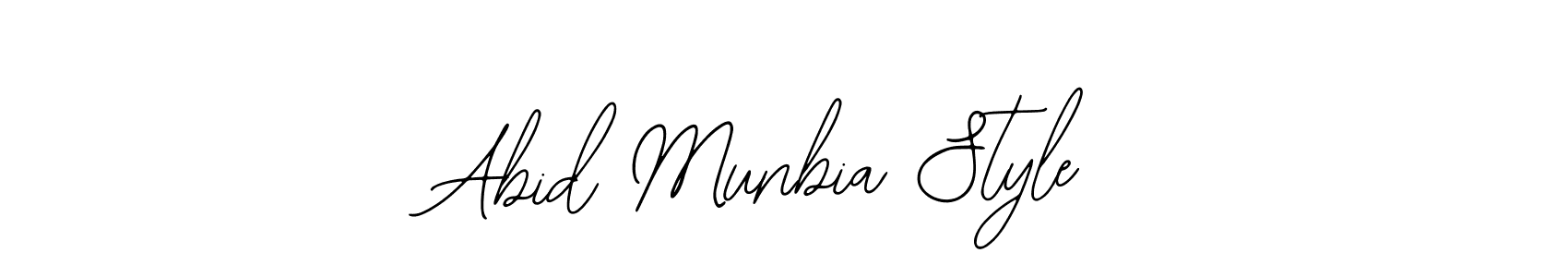 How to make Abid Munbia Style name signature. Use Bearetta-2O07w style for creating short signs online. This is the latest handwritten sign. Abid Munbia Style signature style 12 images and pictures png