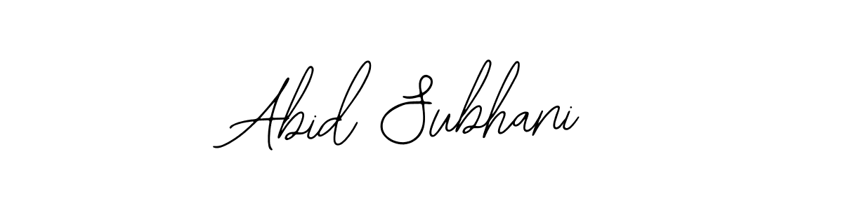 It looks lik you need a new signature style for name Abid Subhani. Design unique handwritten (Bearetta-2O07w) signature with our free signature maker in just a few clicks. Abid Subhani signature style 12 images and pictures png