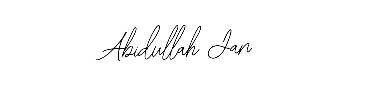 You can use this online signature creator to create a handwritten signature for the name Abidullah Jan. This is the best online autograph maker. Abidullah Jan signature style 12 images and pictures png