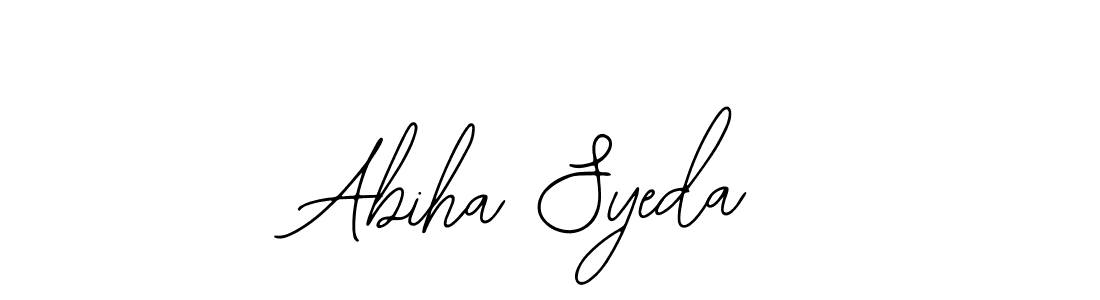 Bearetta-2O07w is a professional signature style that is perfect for those who want to add a touch of class to their signature. It is also a great choice for those who want to make their signature more unique. Get Abiha Syeda name to fancy signature for free. Abiha Syeda signature style 12 images and pictures png