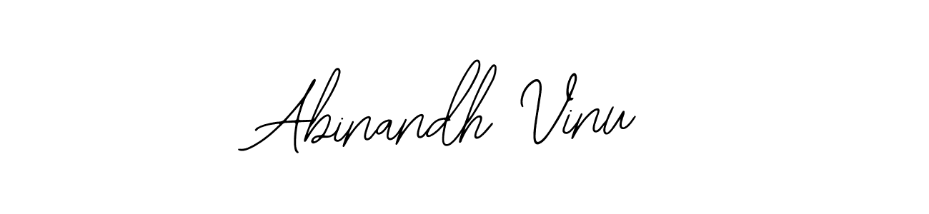 How to make Abinandh Vinu name signature. Use Bearetta-2O07w style for creating short signs online. This is the latest handwritten sign. Abinandh Vinu signature style 12 images and pictures png