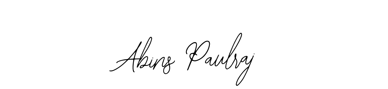 How to make Abins Paulraj name signature. Use Bearetta-2O07w style for creating short signs online. This is the latest handwritten sign. Abins Paulraj signature style 12 images and pictures png