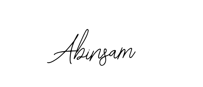Design your own signature with our free online signature maker. With this signature software, you can create a handwritten (Bearetta-2O07w) signature for name Abinsam. Abinsam signature style 12 images and pictures png