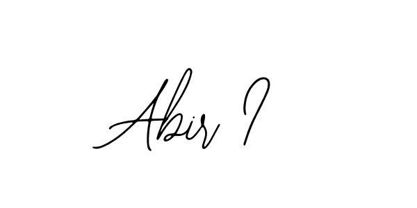 How to make Abir I name signature. Use Bearetta-2O07w style for creating short signs online. This is the latest handwritten sign. Abir I signature style 12 images and pictures png