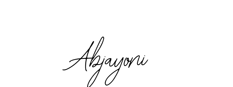 Similarly Bearetta-2O07w is the best handwritten signature design. Signature creator online .You can use it as an online autograph creator for name Abjayoni. Abjayoni signature style 12 images and pictures png