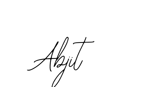 Use a signature maker to create a handwritten signature online. With this signature software, you can design (Bearetta-2O07w) your own signature for name Abjit. Abjit signature style 12 images and pictures png