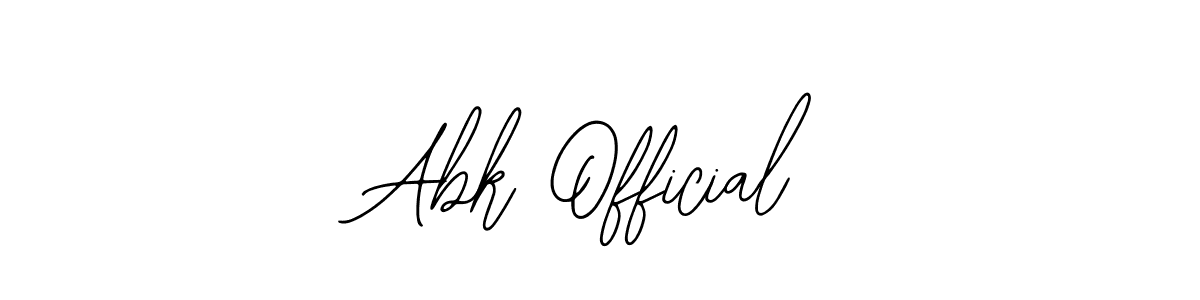 Design your own signature with our free online signature maker. With this signature software, you can create a handwritten (Bearetta-2O07w) signature for name Abk Official. Abk Official signature style 12 images and pictures png