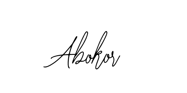 How to make Abokor name signature. Use Bearetta-2O07w style for creating short signs online. This is the latest handwritten sign. Abokor signature style 12 images and pictures png