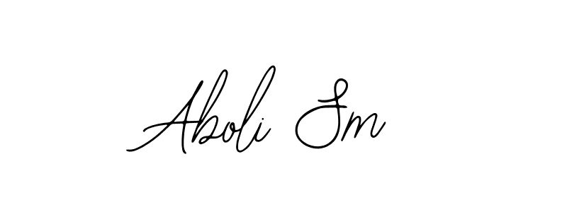 The best way (Bearetta-2O07w) to make a short signature is to pick only two or three words in your name. The name Aboli Sm include a total of six letters. For converting this name. Aboli Sm signature style 12 images and pictures png