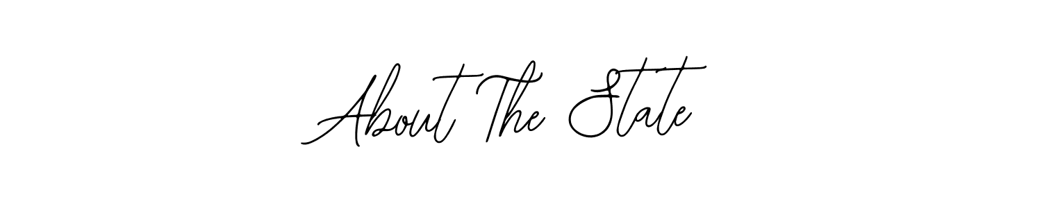 This is the best signature style for the About The State name. Also you like these signature font (Bearetta-2O07w). Mix name signature. About The State signature style 12 images and pictures png