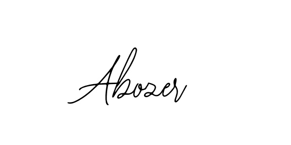 You should practise on your own different ways (Bearetta-2O07w) to write your name (Abozer) in signature. don't let someone else do it for you. Abozer signature style 12 images and pictures png