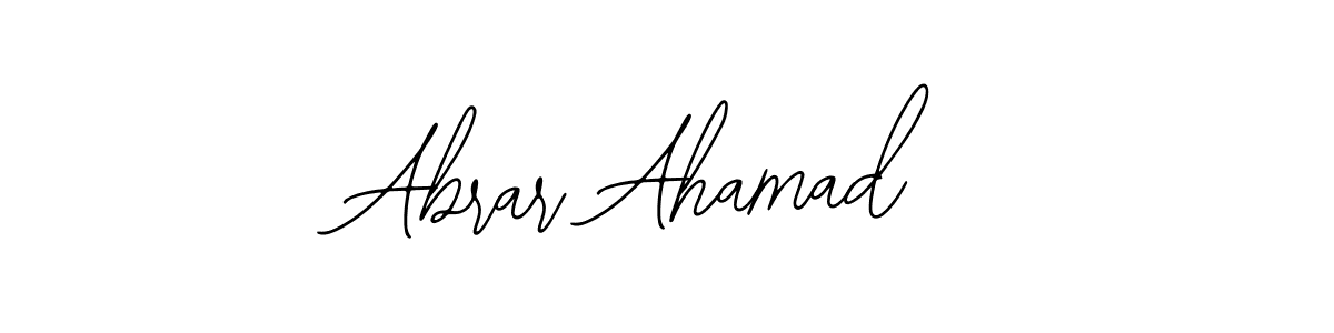 The best way (Bearetta-2O07w) to make a short signature is to pick only two or three words in your name. The name Abrar Ahamad include a total of six letters. For converting this name. Abrar Ahamad signature style 12 images and pictures png