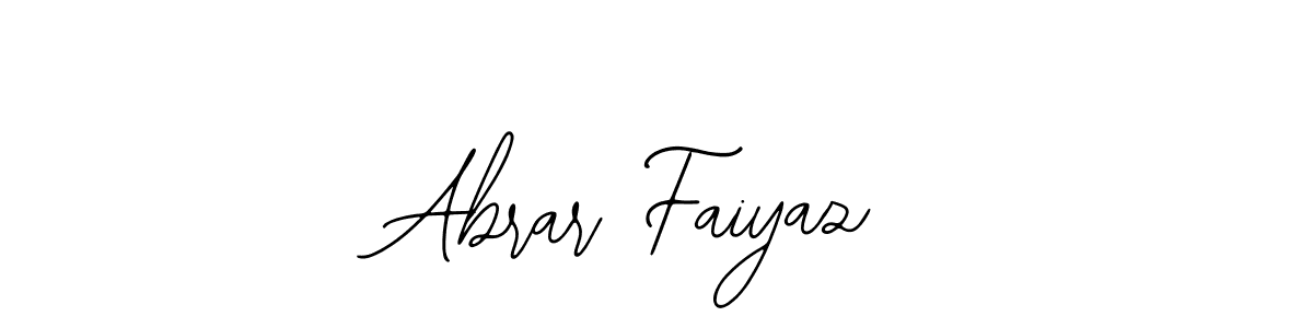 How to make Abrar Faiyaz name signature. Use Bearetta-2O07w style for creating short signs online. This is the latest handwritten sign. Abrar Faiyaz signature style 12 images and pictures png