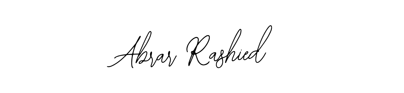 You should practise on your own different ways (Bearetta-2O07w) to write your name (Abrar Rashied) in signature. don't let someone else do it for you. Abrar Rashied signature style 12 images and pictures png