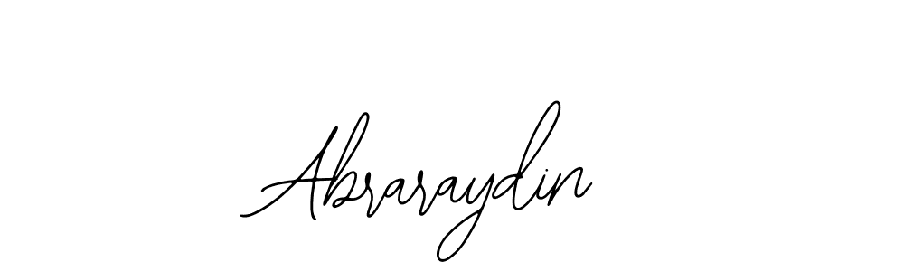 How to make Abraraydin name signature. Use Bearetta-2O07w style for creating short signs online. This is the latest handwritten sign. Abraraydin signature style 12 images and pictures png