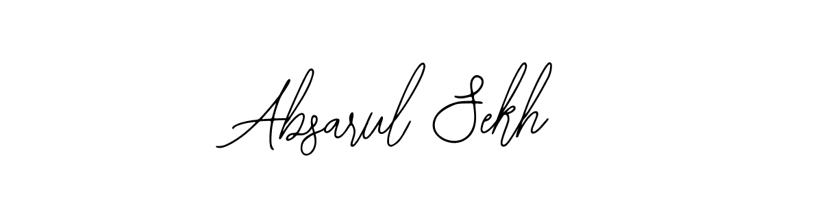 The best way (Bearetta-2O07w) to make a short signature is to pick only two or three words in your name. The name Absarul Sekh include a total of six letters. For converting this name. Absarul Sekh signature style 12 images and pictures png