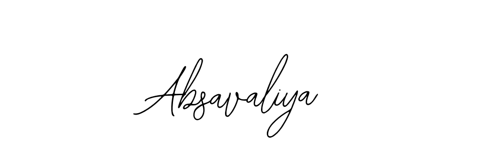 How to make Absavaliya signature? Bearetta-2O07w is a professional autograph style. Create handwritten signature for Absavaliya name. Absavaliya signature style 12 images and pictures png