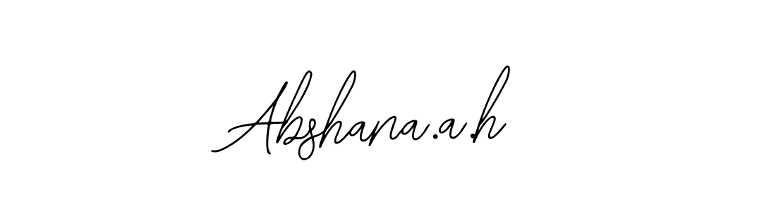 if you are searching for the best signature style for your name Abshana.a.h. so please give up your signature search. here we have designed multiple signature styles  using Bearetta-2O07w. Abshana.a.h signature style 12 images and pictures png