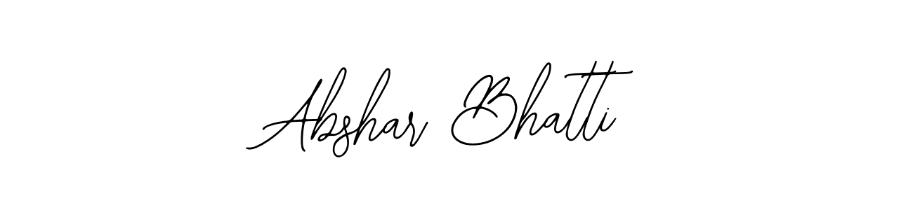 You should practise on your own different ways (Bearetta-2O07w) to write your name (Abshar Bhatti) in signature. don't let someone else do it for you. Abshar Bhatti signature style 12 images and pictures png