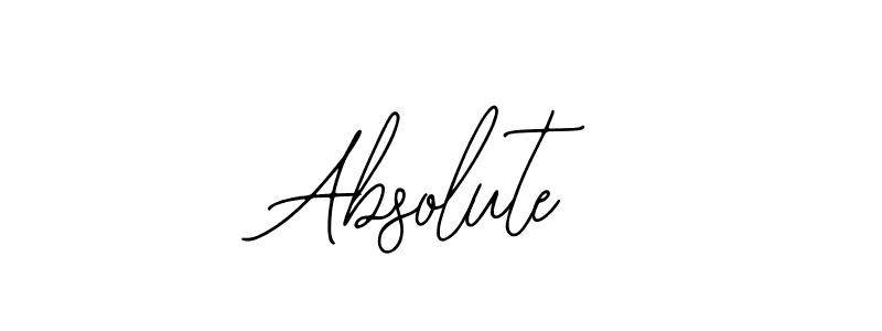 How to make Absolute signature? Bearetta-2O07w is a professional autograph style. Create handwritten signature for Absolute name. Absolute signature style 12 images and pictures png