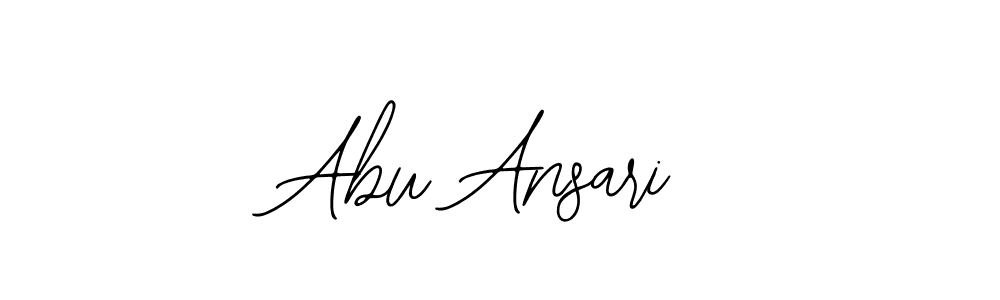 Use a signature maker to create a handwritten signature online. With this signature software, you can design (Bearetta-2O07w) your own signature for name Abu Ansari. Abu Ansari signature style 12 images and pictures png