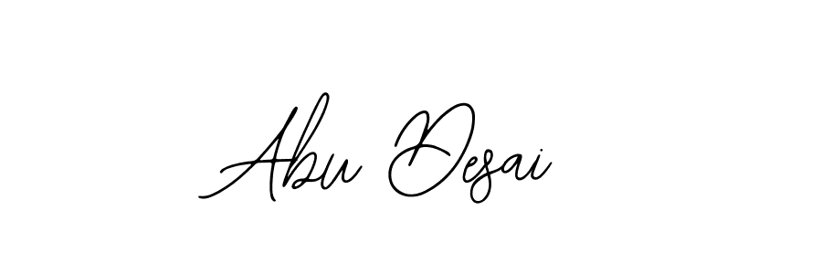 Use a signature maker to create a handwritten signature online. With this signature software, you can design (Bearetta-2O07w) your own signature for name Abu Desai. Abu Desai signature style 12 images and pictures png