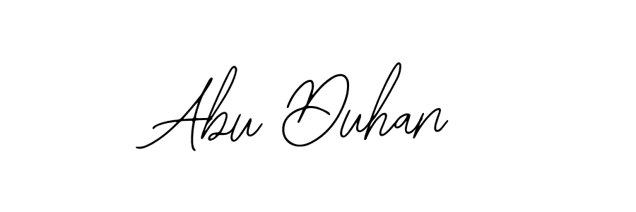 Also You can easily find your signature by using the search form. We will create Abu Duhan name handwritten signature images for you free of cost using Bearetta-2O07w sign style. Abu Duhan signature style 12 images and pictures png