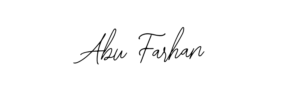 The best way (Bearetta-2O07w) to make a short signature is to pick only two or three words in your name. The name Abu Farhan include a total of six letters. For converting this name. Abu Farhan signature style 12 images and pictures png