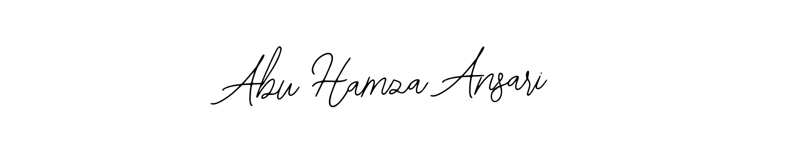 How to make Abu Hamza Ansari name signature. Use Bearetta-2O07w style for creating short signs online. This is the latest handwritten sign. Abu Hamza Ansari signature style 12 images and pictures png
