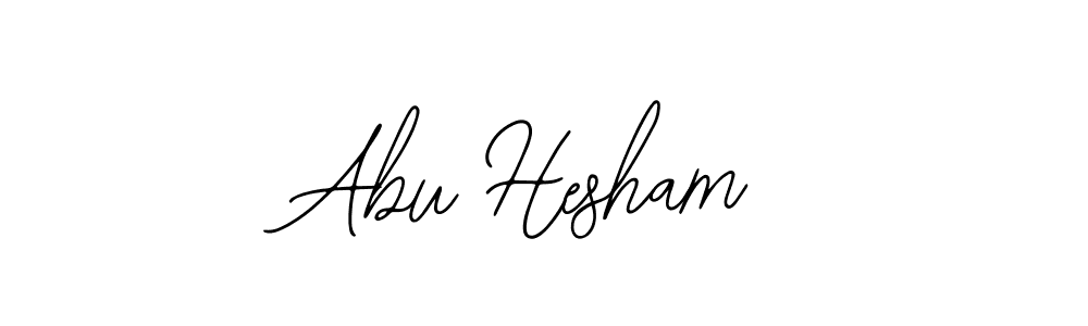 You should practise on your own different ways (Bearetta-2O07w) to write your name (Abu Hesham) in signature. don't let someone else do it for you. Abu Hesham signature style 12 images and pictures png