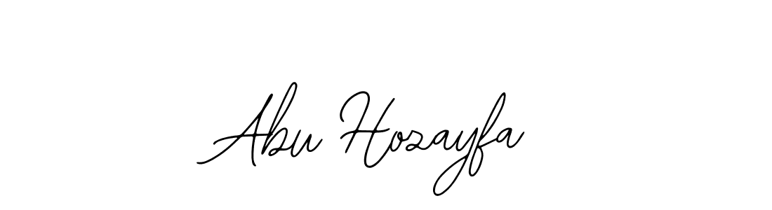 Bearetta-2O07w is a professional signature style that is perfect for those who want to add a touch of class to their signature. It is also a great choice for those who want to make their signature more unique. Get Abu Hozayfa name to fancy signature for free. Abu Hozayfa signature style 12 images and pictures png