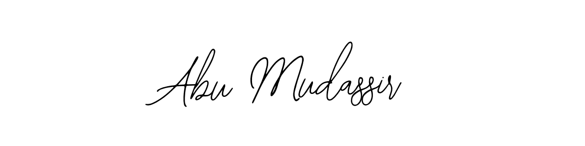 How to make Abu Mudassir name signature. Use Bearetta-2O07w style for creating short signs online. This is the latest handwritten sign. Abu Mudassir signature style 12 images and pictures png