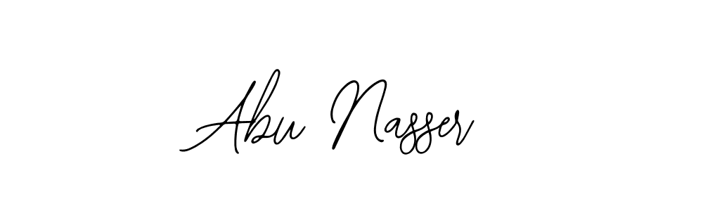 You should practise on your own different ways (Bearetta-2O07w) to write your name (Abu Nasser) in signature. don't let someone else do it for you. Abu Nasser signature style 12 images and pictures png