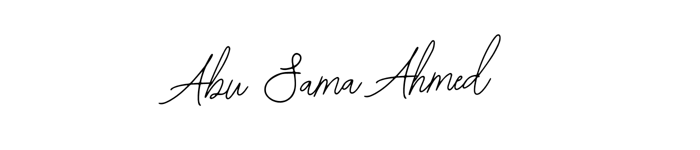 Use a signature maker to create a handwritten signature online. With this signature software, you can design (Bearetta-2O07w) your own signature for name Abu Sama Ahmed. Abu Sama Ahmed signature style 12 images and pictures png
