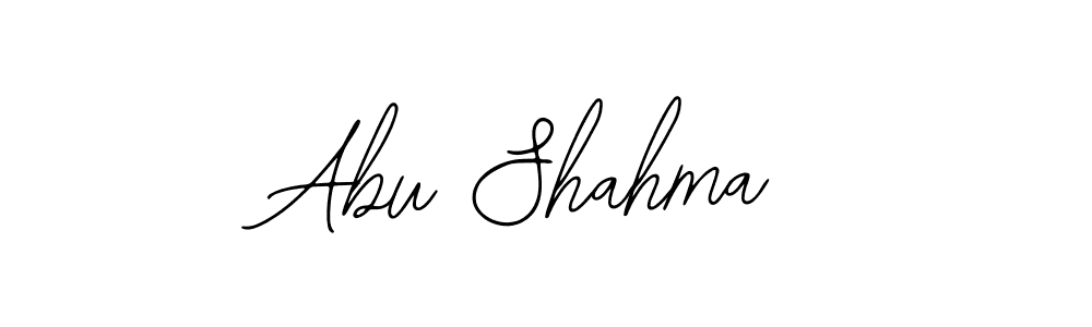 You should practise on your own different ways (Bearetta-2O07w) to write your name (Abu Shahma) in signature. don't let someone else do it for you. Abu Shahma signature style 12 images and pictures png