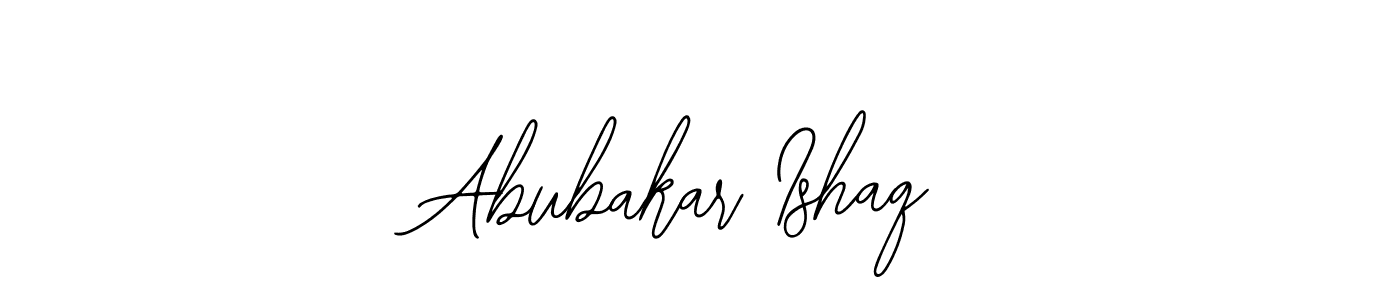 Design your own signature with our free online signature maker. With this signature software, you can create a handwritten (Bearetta-2O07w) signature for name Abubakar Ishaq. Abubakar Ishaq signature style 12 images and pictures png