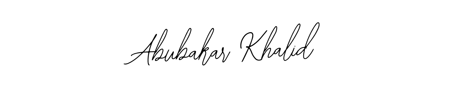 Design your own signature with our free online signature maker. With this signature software, you can create a handwritten (Bearetta-2O07w) signature for name Abubakar Khalid. Abubakar Khalid signature style 12 images and pictures png