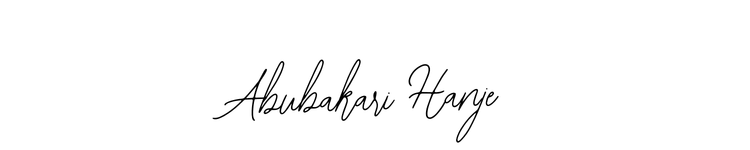 Design your own signature with our free online signature maker. With this signature software, you can create a handwritten (Bearetta-2O07w) signature for name Abubakari Hanje. Abubakari Hanje signature style 12 images and pictures png