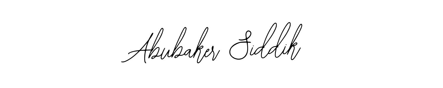 The best way (Bearetta-2O07w) to make a short signature is to pick only two or three words in your name. The name Abubaker Siddik include a total of six letters. For converting this name. Abubaker Siddik signature style 12 images and pictures png