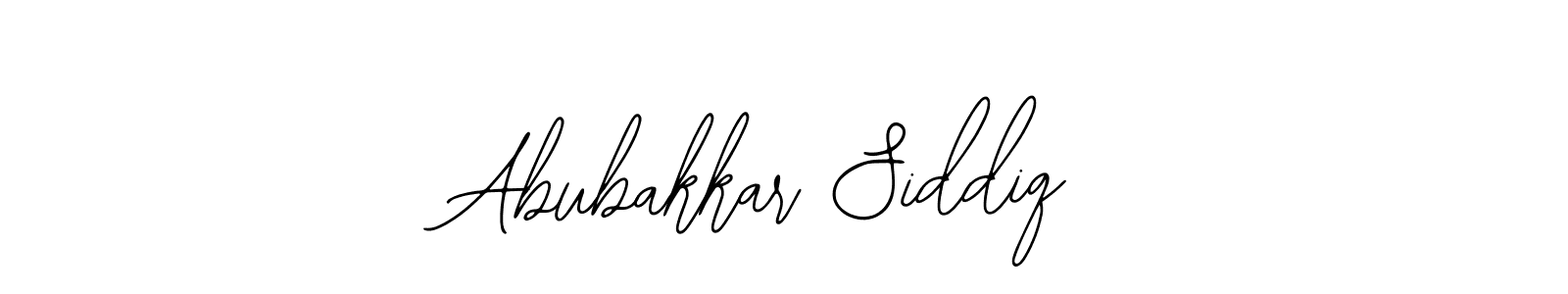 How to make Abubakkar Siddiq name signature. Use Bearetta-2O07w style for creating short signs online. This is the latest handwritten sign. Abubakkar Siddiq signature style 12 images and pictures png