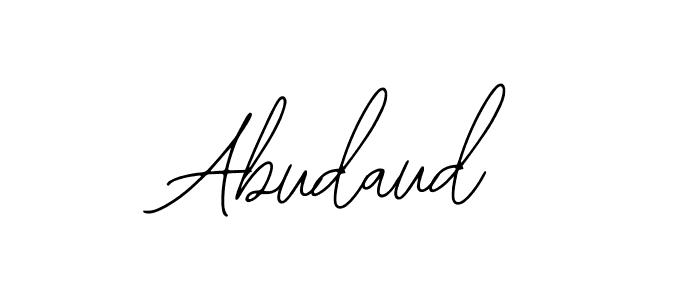 How to make Abudaud name signature. Use Bearetta-2O07w style for creating short signs online. This is the latest handwritten sign. Abudaud signature style 12 images and pictures png