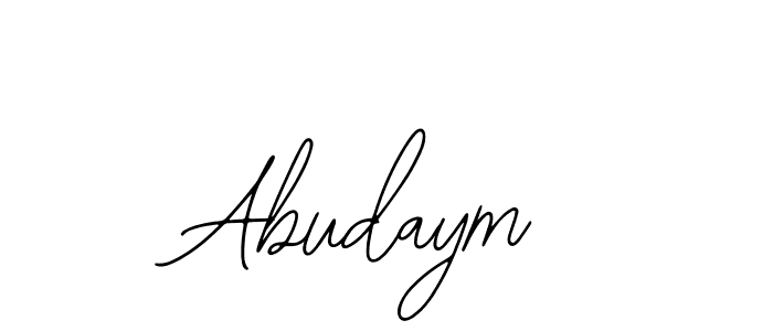 How to make Abudaym signature? Bearetta-2O07w is a professional autograph style. Create handwritten signature for Abudaym name. Abudaym signature style 12 images and pictures png