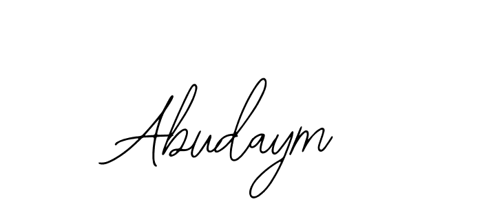 Bearetta-2O07w is a professional signature style that is perfect for those who want to add a touch of class to their signature. It is also a great choice for those who want to make their signature more unique. Get Abudaym name to fancy signature for free. Abudaym signature style 12 images and pictures png